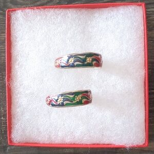 Vintage Painted Statement Earrings